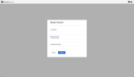 screen requesting username and password with confirmation of password
